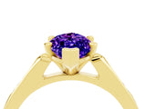 Yellow gold Marquise Cut Cut Channel Set Solitaire Engagement Ring with Four-Prong Setting_4
