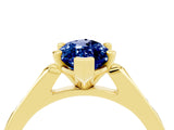 Yellow gold Marquise Cut Cut Channel Set Solitaire Engagement Ring with Four-Prong Setting_4