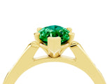 Yellow gold Marquise Cut Cut Channel Set Solitaire Engagement Ring with Four-Prong Setting_4