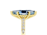 Yellow gold Marquise Cut Cut Channel Set Solitaire Engagement Ring with Four-Prong Setting_5
