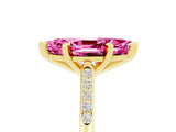Yellow gold Marquise Cut Cut Channel Set Solitaire Engagement Ring with Four-Prong Setting_5