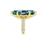 Yellow gold Marquise Cut Cut Channel Set Solitaire Engagement Ring with Four-Prong Setting_5