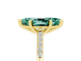 Yellow gold Marquise Cut Cut Channel Set Solitaire Engagement Ring with Four-Prong Setting_5