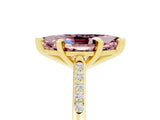 Yellow gold Marquise Cut Cut Channel Set Solitaire Engagement Ring with Four-Prong Setting_5