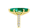 Yellow gold Marquise Cut Cut Channel Set Solitaire Engagement Ring with Four-Prong Setting_5