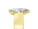 Yellow gold Marquise Cut Cut Diamond Channel Set Solitaire Ring with Four-Prong Setting_8