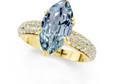 Yellow gold Marquise Cut Cut Diamond Milgrain Marquise Band with Prong Setting_1