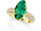 Yellow gold Marquise Cut Cut Diamond Milgrain Marquise Band with Prong Setting_1