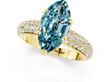 Yellow gold Marquise Cut Cut Diamond Milgrain Marquise Band with Prong Setting_1