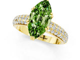 Yellow gold Marquise Cut Cut Diamond Milgrain Marquise Band with Prong Setting_1