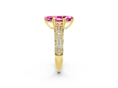 Yellow gold Marquise Cut Cut Diamond Milgrain Marquise Band with Prong Setting_2