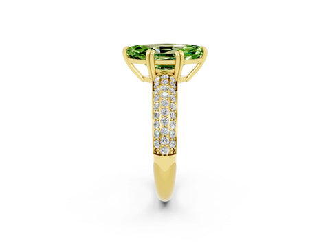 Yellow gold Marquise Cut Cut Diamond Milgrain Marquise Band with Prong Setting_2