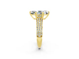 Yellow gold Marquise Cut Cut Diamond Milgrain Marquise Band with Prong Setting_2