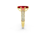 Yellow gold Marquise Cut Cut Diamond Milgrain Marquise Band with Prong Setting_2