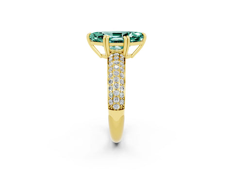 Yellow gold Marquise Cut Cut Diamond Milgrain Marquise Band with Prong Setting_2
