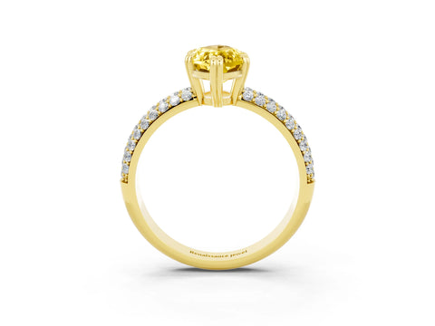 Yellow gold Marquise Cut Cut Diamond Milgrain Marquise Band with Prong Setting_3