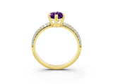 Yellow gold Marquise Cut Cut Diamond Milgrain Marquise Band with Prong Setting_3