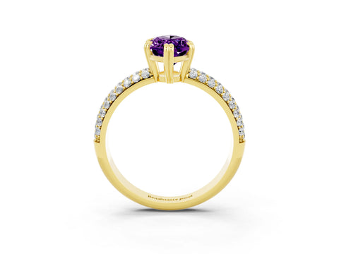 Yellow gold Marquise Cut Cut Diamond Milgrain Marquise Band with Prong Setting_3
