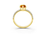 Yellow gold Marquise Cut Cut Diamond Milgrain Marquise Band with Prong Setting_3