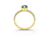 Yellow gold Marquise Cut Cut Diamond Milgrain Marquise Band with Prong Setting_3