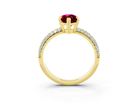 Yellow gold Marquise Cut Cut Diamond Milgrain Marquise Band with Prong Setting_3