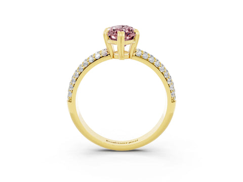 Yellow gold Marquise Cut Cut Diamond Milgrain Marquise Band with Prong Setting_3
