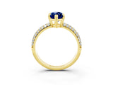 Yellow gold Marquise Cut Cut Diamond Milgrain Marquise Band with Prong Setting_3