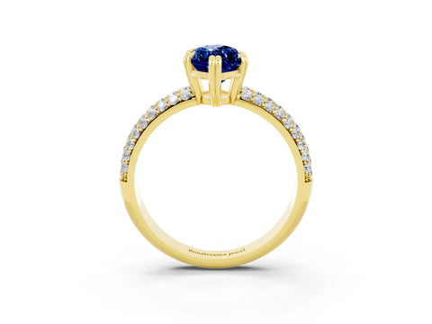 Yellow gold Marquise Cut Cut Diamond Milgrain Marquise Band with Prong Setting_3