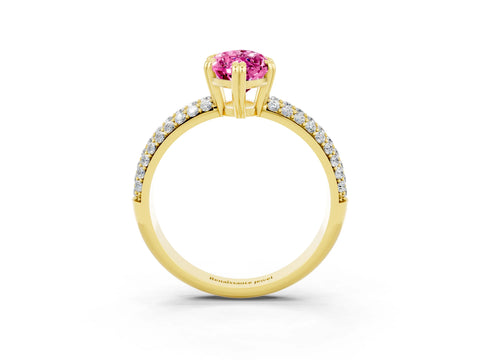 Yellow gold Marquise Cut Cut Diamond Milgrain Marquise Band with Prong Setting_3