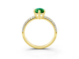 Yellow gold Marquise Cut Cut Diamond Milgrain Marquise Band with Prong Setting_3