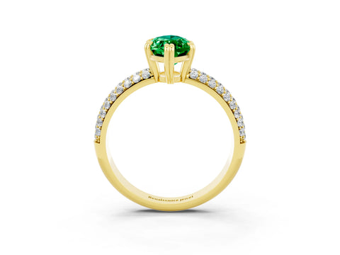 Yellow gold Marquise Cut Cut Diamond Milgrain Marquise Band with Prong Setting_3