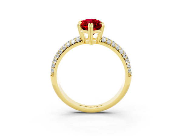 Yellow gold Marquise Cut Cut Diamond Milgrain Marquise Band with Prong Setting