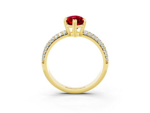 Yellow gold Marquise Cut Cut Diamond Milgrain Marquise Band with Prong Setting_3