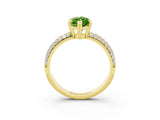 Yellow gold Marquise Cut Cut Diamond Milgrain Marquise Band with Prong Setting_3