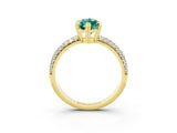 Yellow gold Marquise Cut Cut Diamond Milgrain Marquise Band with Prong Setting_3