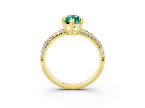 Yellow gold Marquise Cut Cut Diamond Milgrain Marquise Band with Prong Setting_3