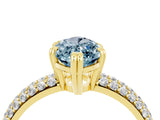 Yellow gold Marquise Cut Cut Diamond Milgrain Marquise Band with Prong Setting_4