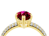 Yellow gold Marquise Cut Cut Diamond Milgrain Marquise Band with Prong Setting_4