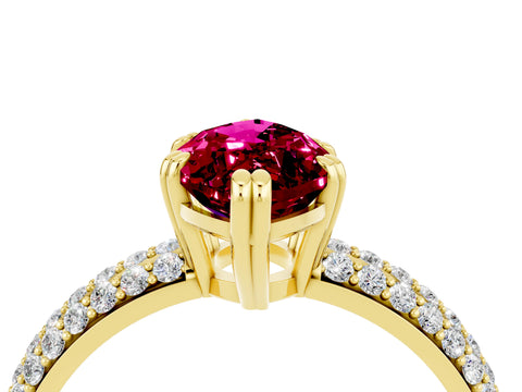 Yellow gold Marquise Cut Cut Diamond Milgrain Marquise Band with Prong Setting_4