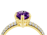 Yellow gold Marquise Cut Cut Diamond Milgrain Marquise Band with Prong Setting_4