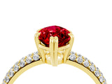 Yellow gold Marquise Cut Cut Diamond Milgrain Marquise Band with Prong Setting_4