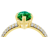 Yellow gold Marquise Cut Cut Diamond Milgrain Marquise Band with Prong Setting_4