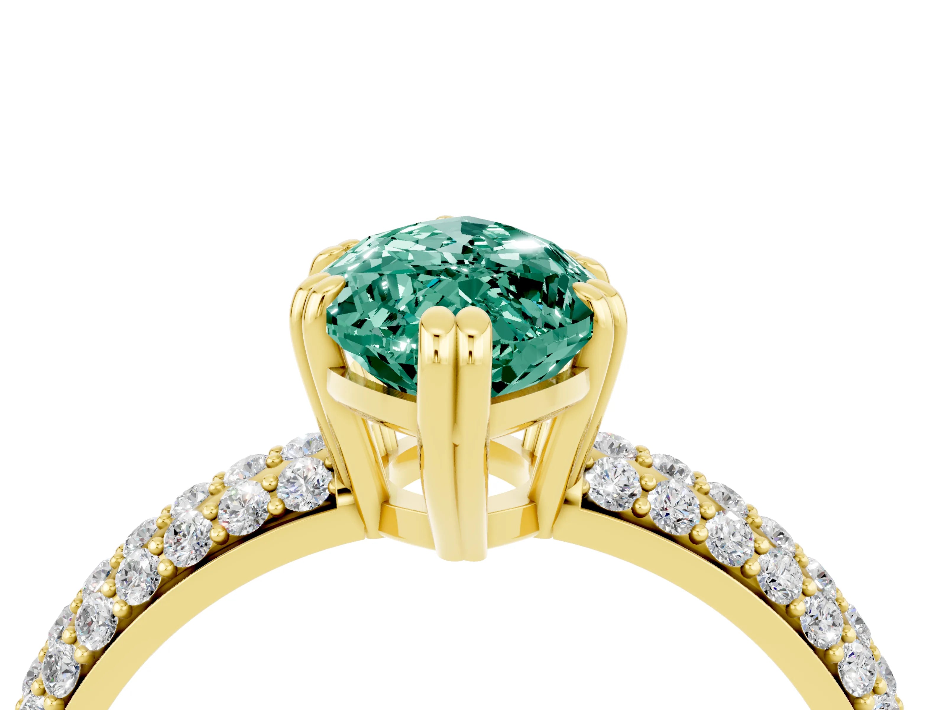 Yellow gold Marquise Cut Cut Diamond Milgrain Marquise Band with Prong Setting_4