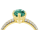 Yellow gold Marquise Cut Cut Diamond Milgrain Marquise Band with Prong Setting_4