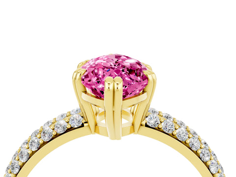 Yellow gold Marquise Cut Cut Diamond Milgrain Marquise Band with Prong Setting_4