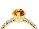 Yellow gold Marquise Cut Cut Diamond Milgrain Marquise Band with Prong Setting_4