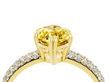Yellow gold Marquise Cut Cut Diamond Milgrain Marquise Band with Prong Setting_4