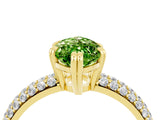 Yellow gold Marquise Cut Cut Diamond Milgrain Marquise Band with Prong Setting_4