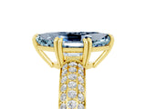 Yellow gold Marquise Cut Cut Diamond Milgrain Marquise Band with Prong Setting_5