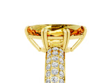 Yellow gold Marquise Cut Cut Diamond Milgrain Marquise Band with Prong Setting_5